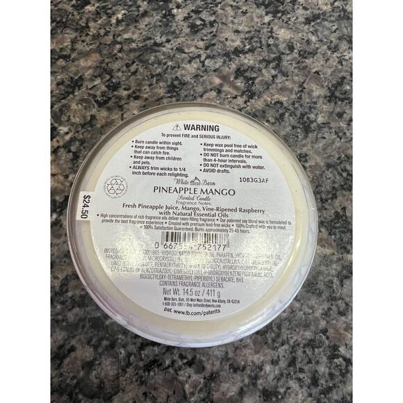 Bath And Body Works Candle BBW Pineapple Mango - Picture 4 of 4